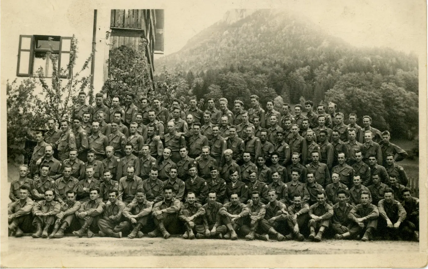 F Company, 121st Cavalry Reconnaissance Squadron — group photograph, Austria, May 1945